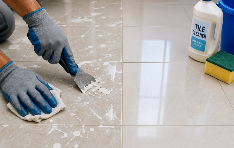 How to Remove Paint Stains from Tiles (Complete Guide by Al Rukam Cleaning Services)