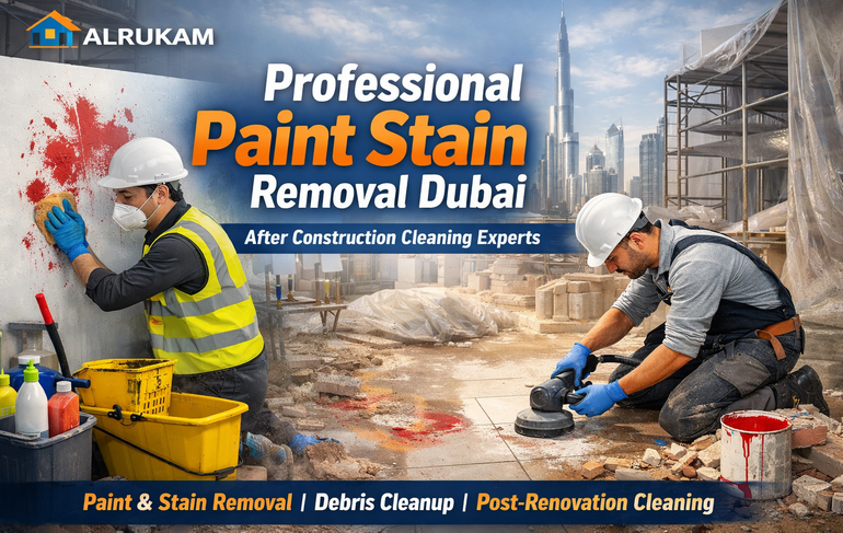 Professional Paint Stain Removal Dubai | After Construction Cleaning Experts