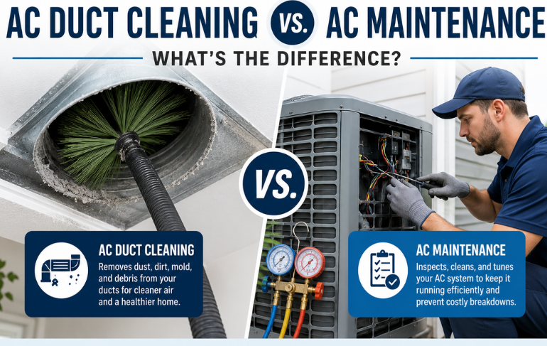 AC Duct Cleaning vs. AC Maintenance: What's the Difference?