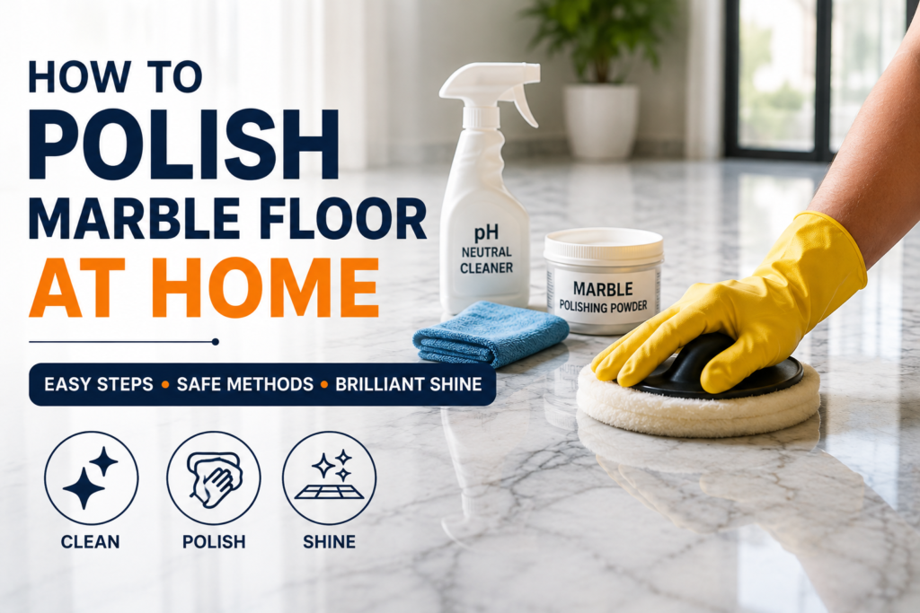 How to Polish Marble Floor At home in dubai