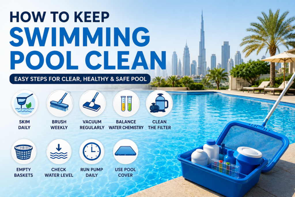 How to Keep Swimming Pool Clean in Dubai
